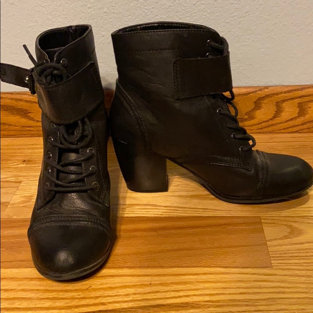 Black High Heeled Booties